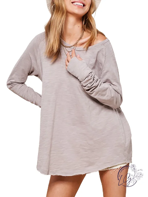 French Retro Transitional Essential Long Sleeve Top