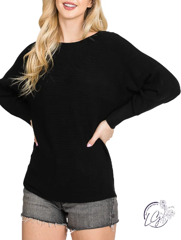Casual Elegance Under The Clouds Ribbed Sweater
