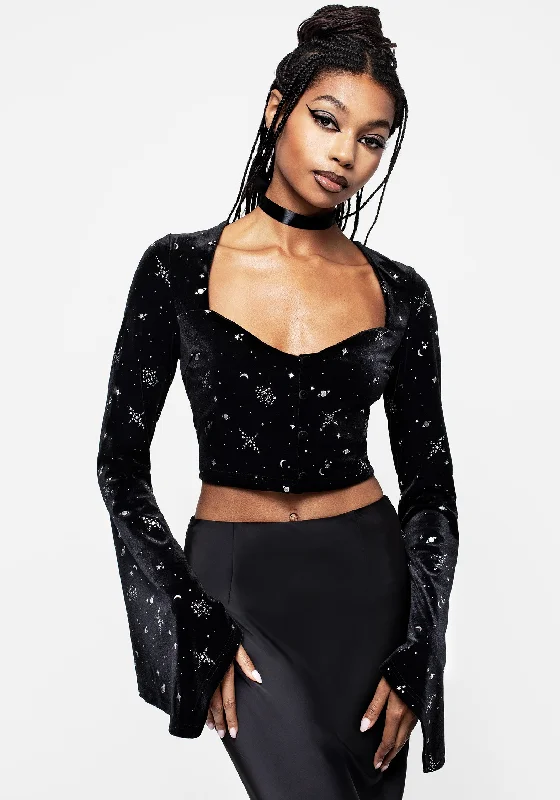 Versatile Items Veniri Velour Crop Top