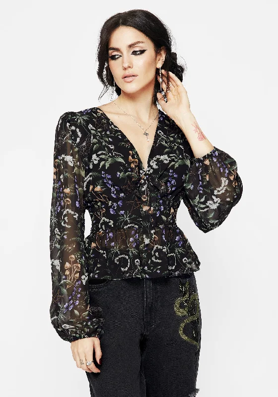 Stylish Jackets Vesna Chiffon Peplum Top