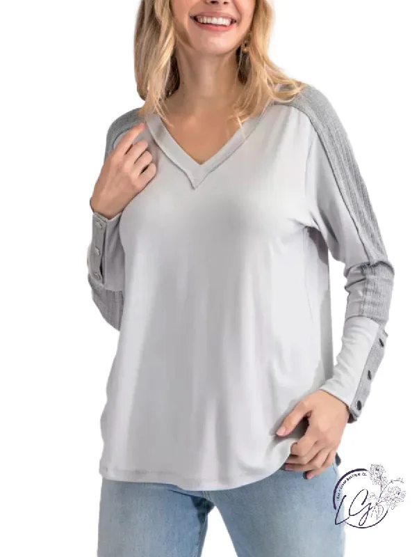 Breezy Comfort Retro Threadwork Elegance Top
