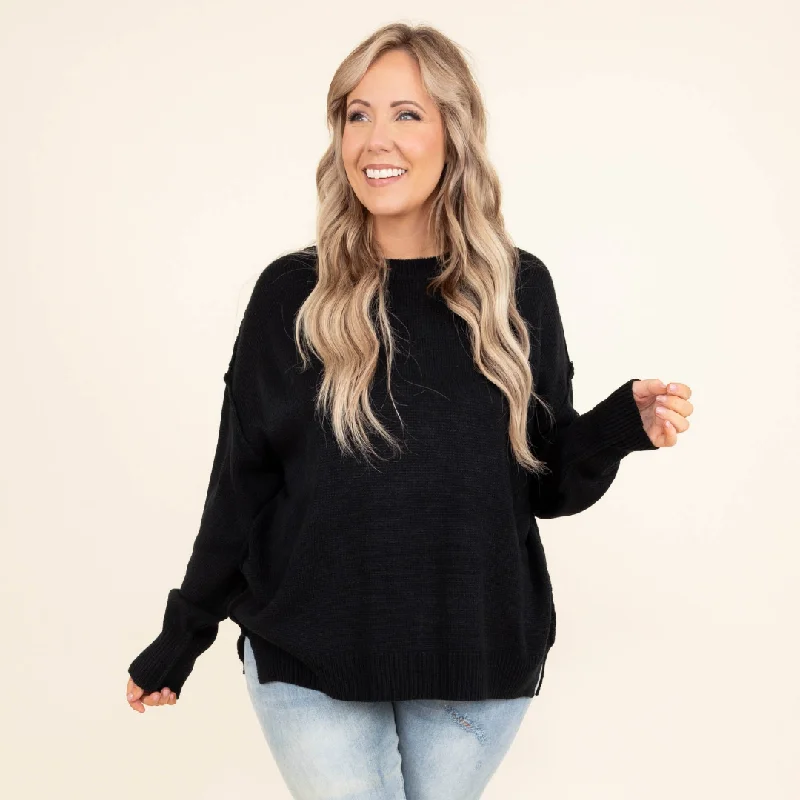 Trendy Casuals Waiting On A Sign Sweater, Black