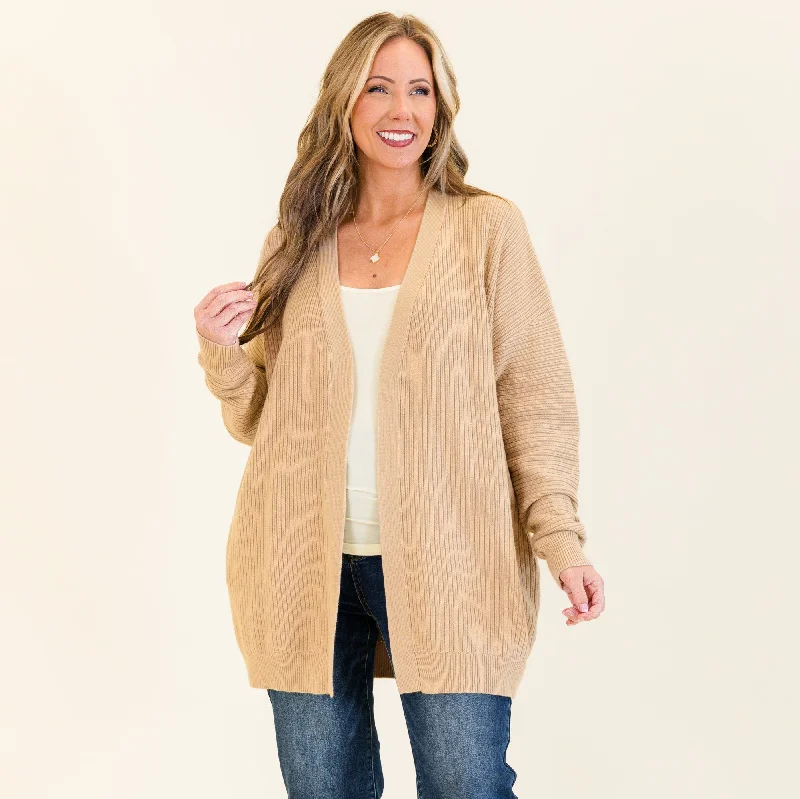 Relaxed Fashion What You Imagine Cardigan, Taupe