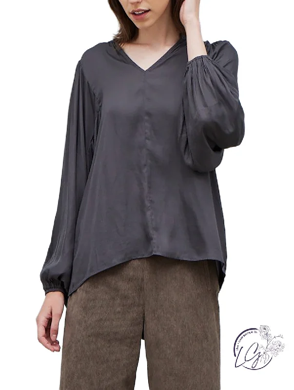 Practical Style Wrong Time V-Neck Blouse