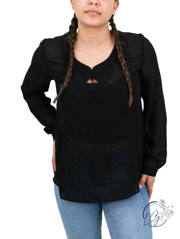 Trendy Layers Be Mine Again Keyhole Blouse